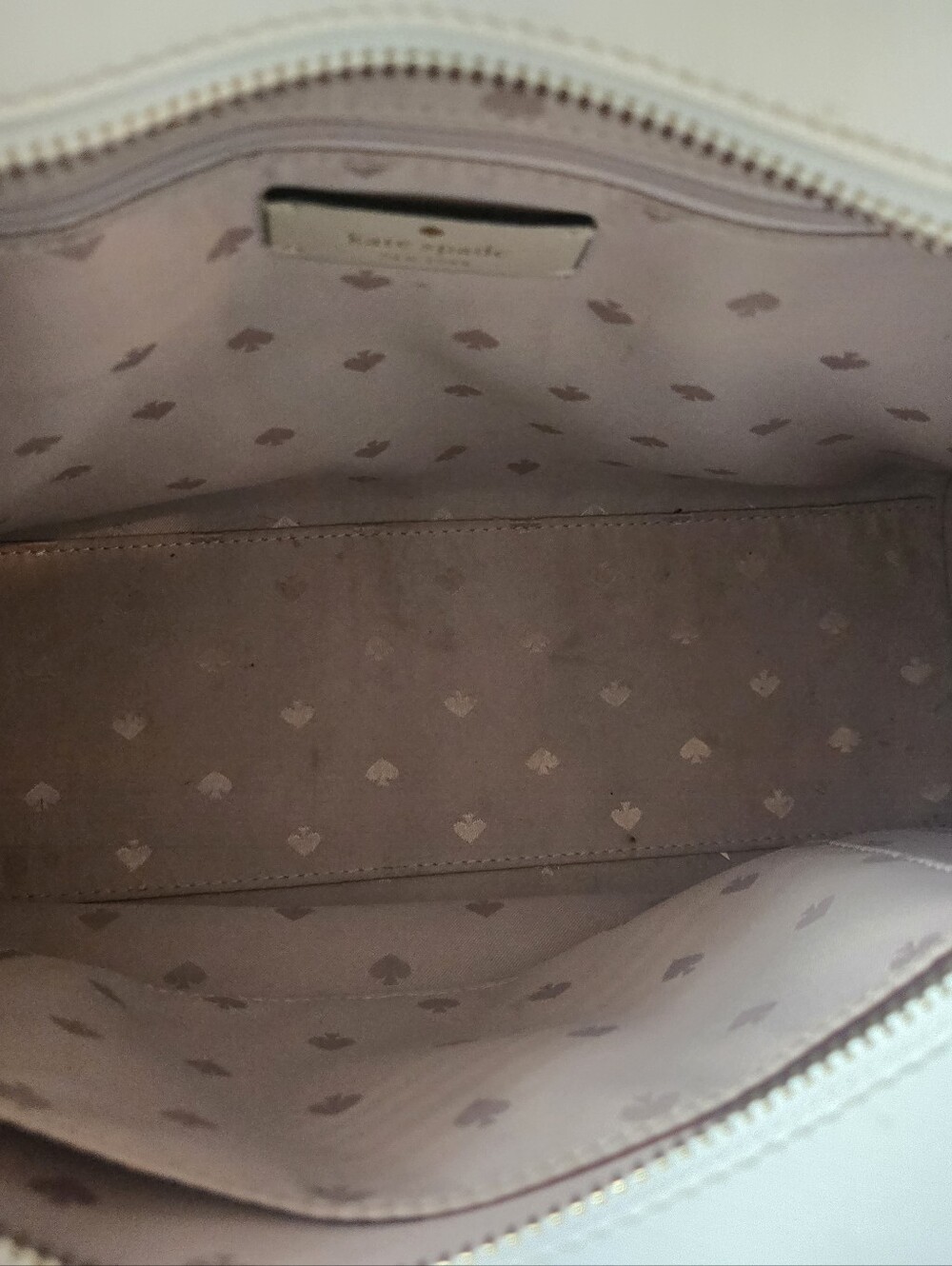 Kate Spade Staci Saffiano Leather Satchel/Crossbody | Two-Toned Beige and Cream - Picture 6 of 12